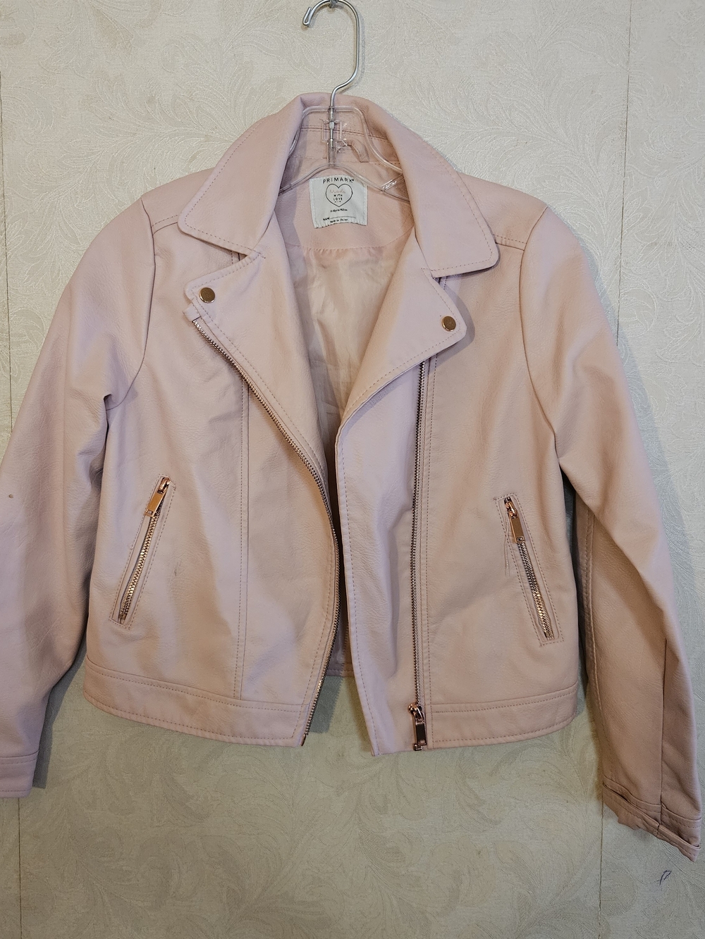 Primark Light Pink Faux Leather Moto Jacket